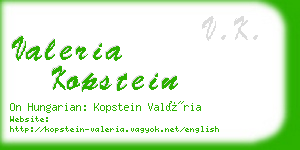 valeria kopstein business card